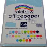 Rainbow A4 Colour Copy Paper 100 Sheets, Pastel Assorted